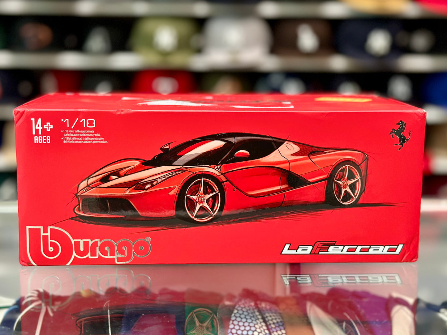 Bburago Signature Ferrari Laferrari Matte Black 1/18 Scale Diecast Model Car | New - Product Image