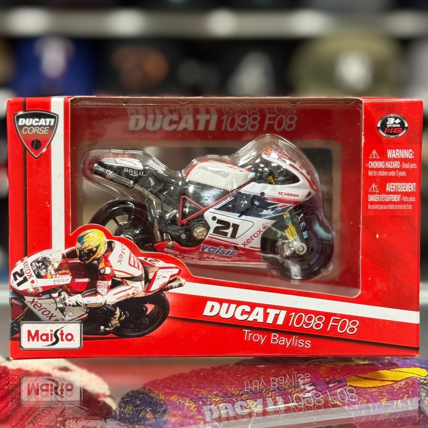 1/18 Ducati Corse Desmosedici 'Troy Bayliss #21' Maisto Racing Motorcycle | Rare