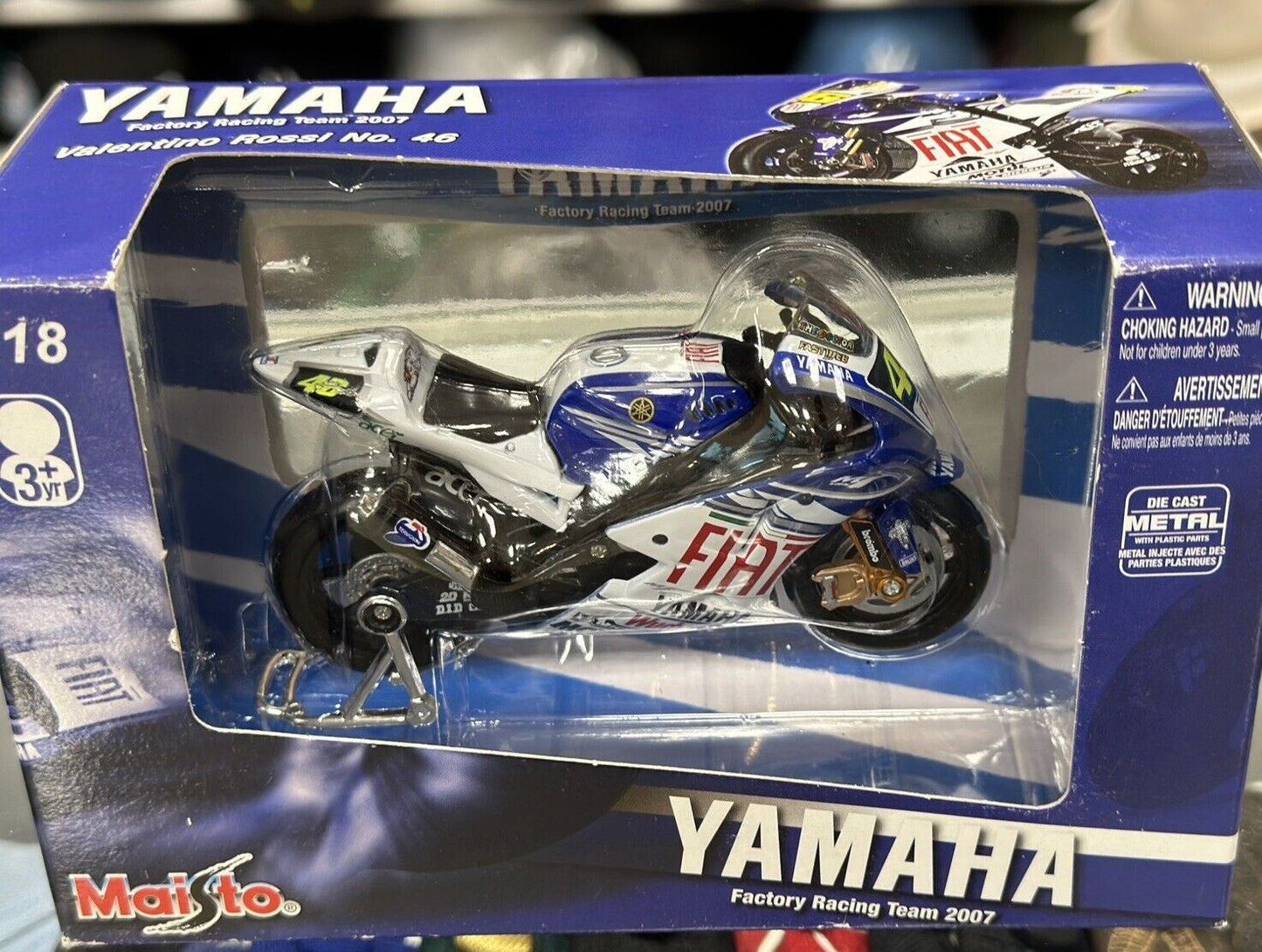 Yamaha FIAT Racing Bike Vintage Maisto 2 Wheeler 1/18 | New