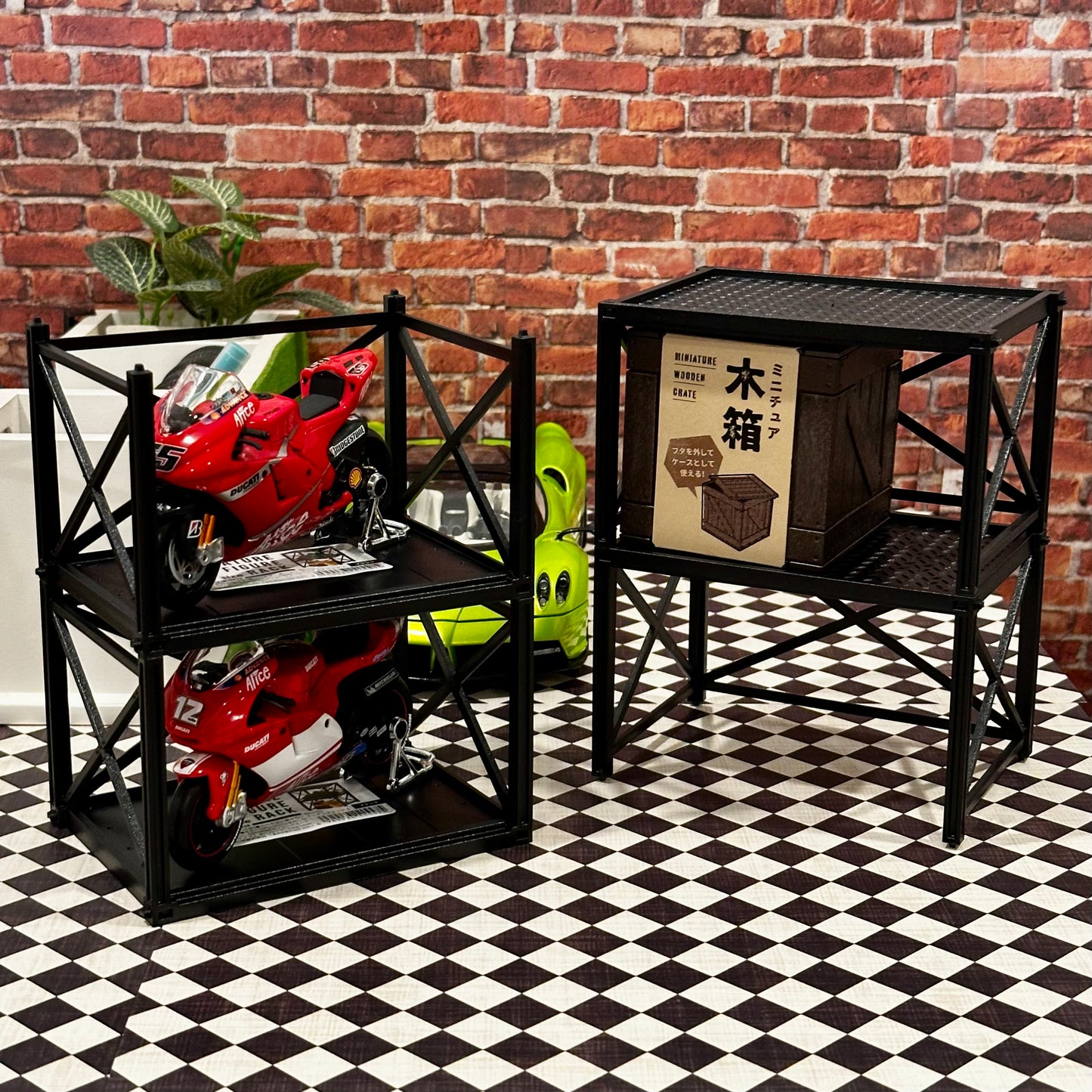 1/18 Scale Garage Motorcycle Bike Diorama Prop Stackable Shelf Made in Japan | 1/12 Diorama | NEW