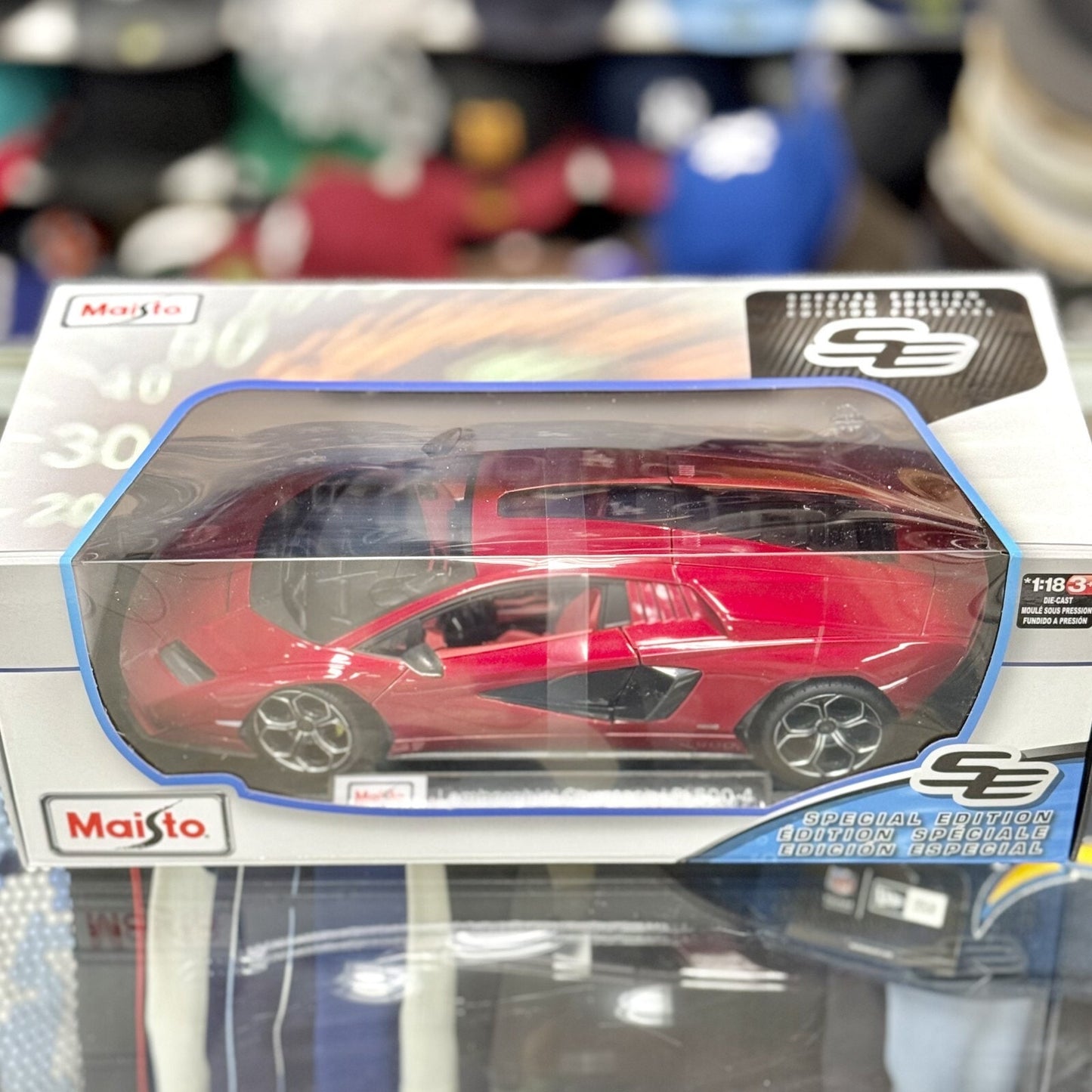 Maisto 1/18 Lamborghini Countach LPI 800-4 Metallic Red Diecast Model Car | New