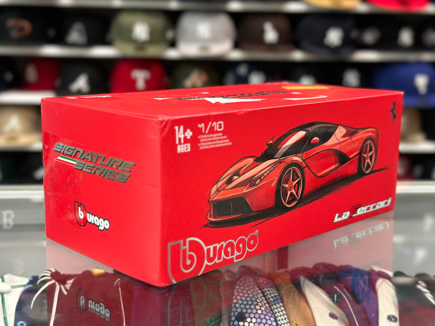 Bburago Signature Ferrari Laferrari Matte Black 1/18 Scale Diecast Model Car | New - Product Image