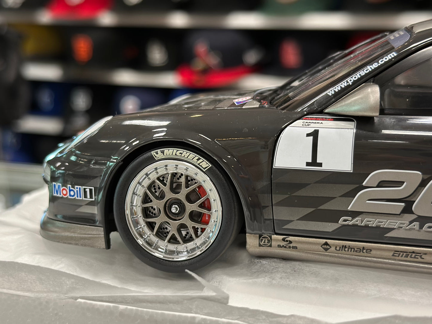 1/18 Porsche 997 GT3 Cup Dark Grey Minichamps Dealer Edition | New
