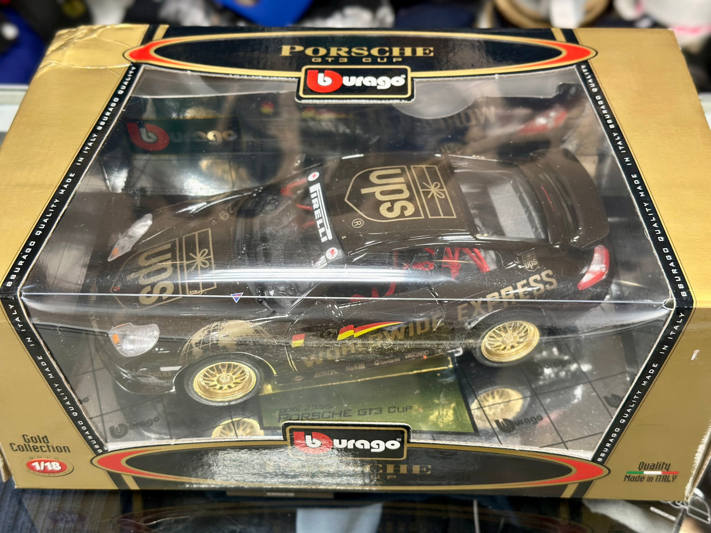 Porsche 911 GT3 Cup UPS Brown Bburago 1/18 | New Open Box