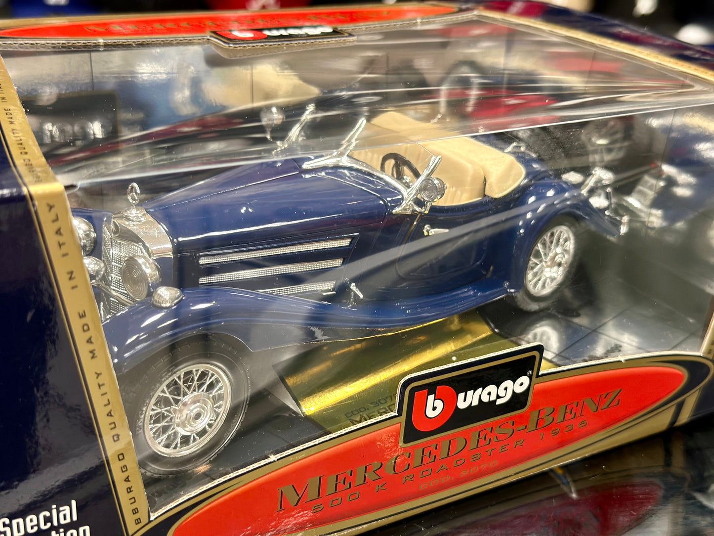 Bburago 1/20 Mercedes Benz 500K Roadster Blue | In Box