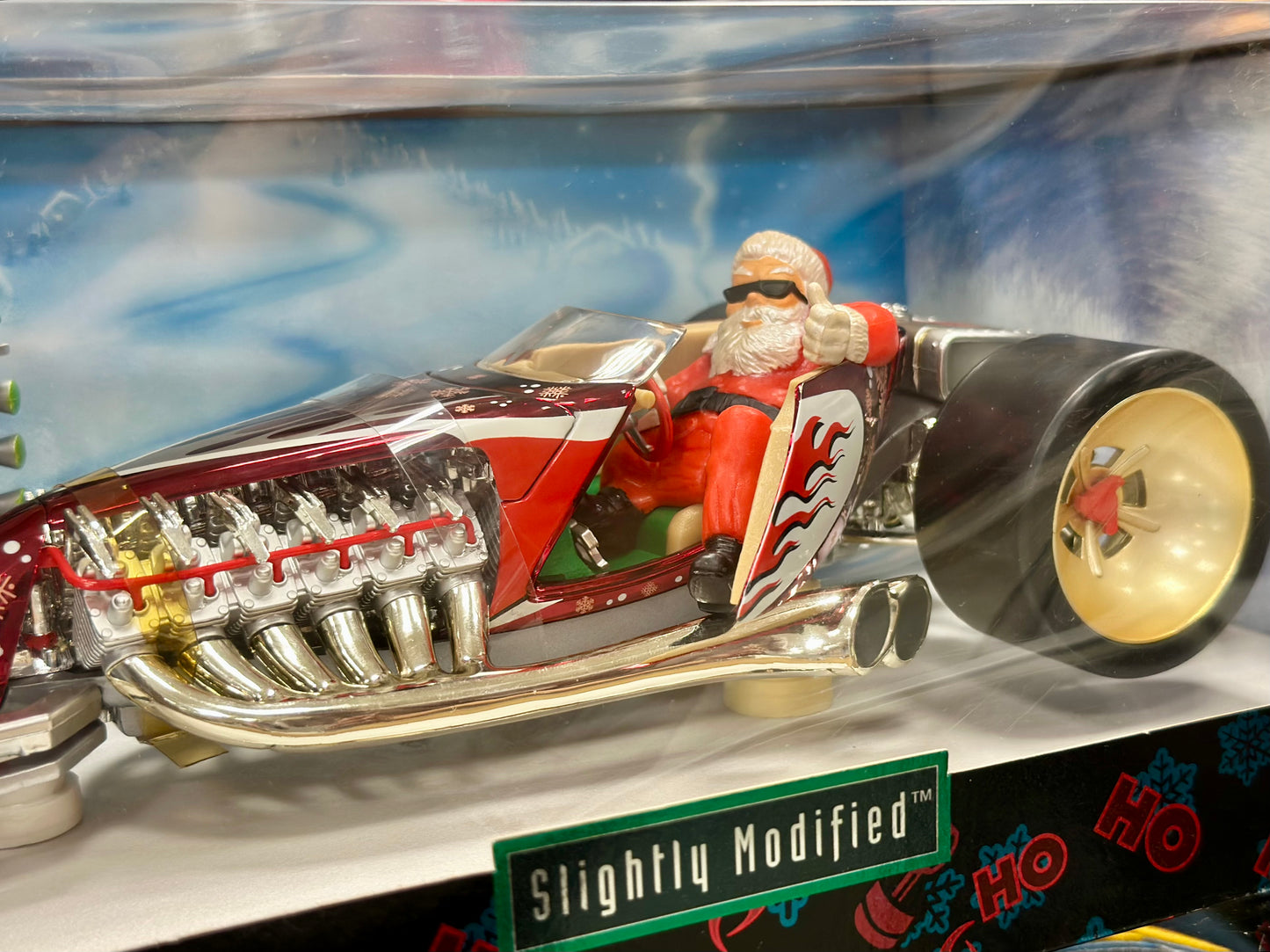 Holiday Christmas Santa Claus Slightly Modified Dragster | Hot Wheels 1/18