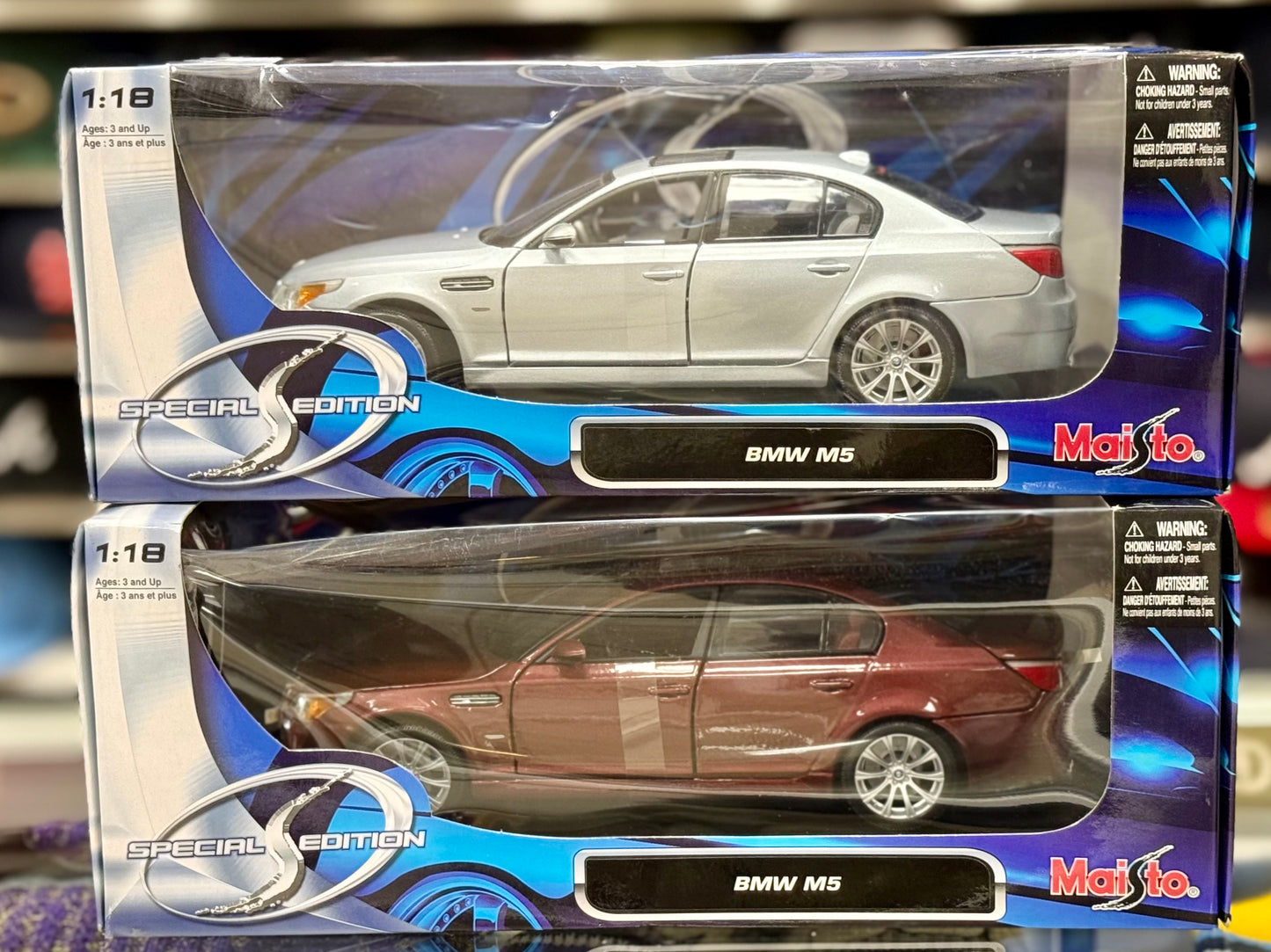 BMW (E60) M5 Silver Vintage Maisto 1/18 | New