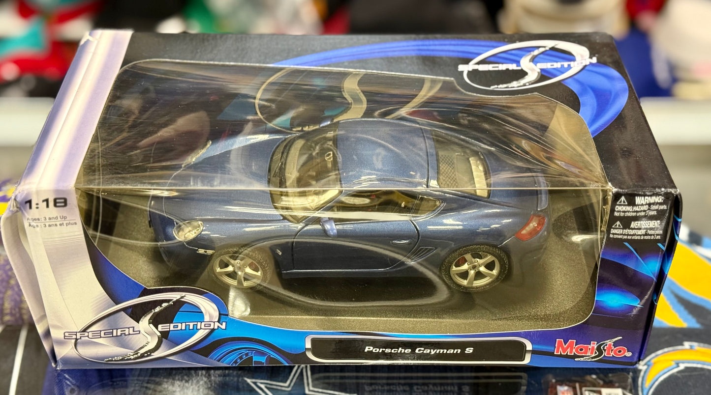Porsche Cayman Metallic Blue Vintage Maisto 1/18