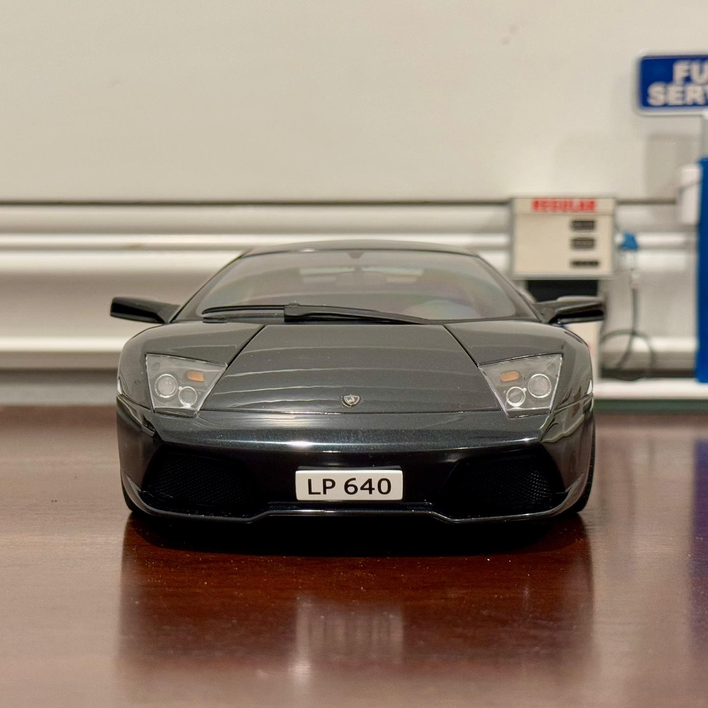 AUTOart 2006 Lamborghini Murcielago LP-640 Dark Gray/Black 1/18 Scale Diecast Model Car | In Box - Product Image