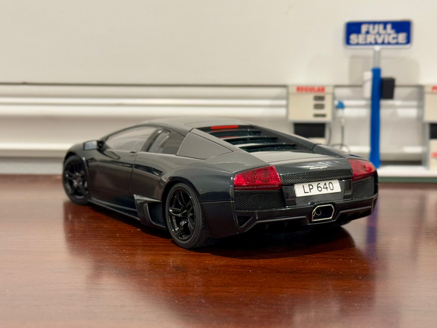 AUTOart 2006 Lamborghini Murcielago LP-640 Dark Gray/Black 1/18 Scale Diecast Model Car | In Box - Product Image