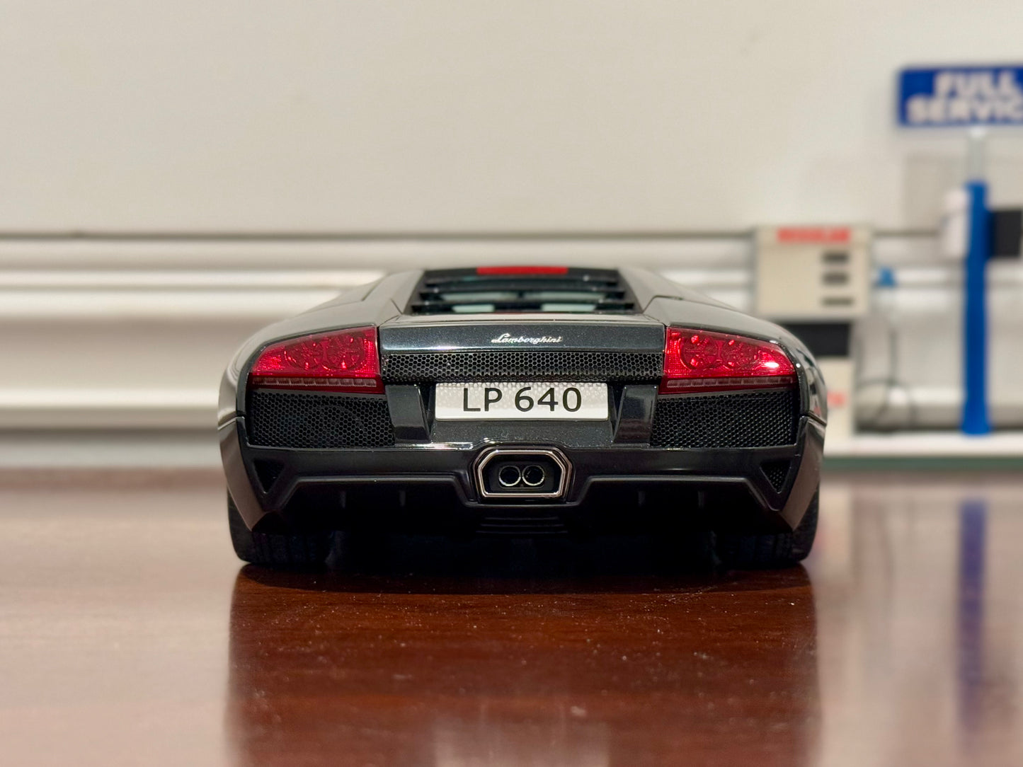 AUTOart 2006 Lamborghini Murcielago LP-640 Dark Gray/Black 1/18 Scale Diecast Model Car | In Box - Product Image