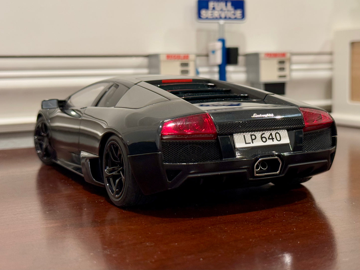 AUTOart 2006 Lamborghini Murcielago LP-640 Dark Gray/Black 1/18 Scale Diecast Model Car | In Box - Product Image