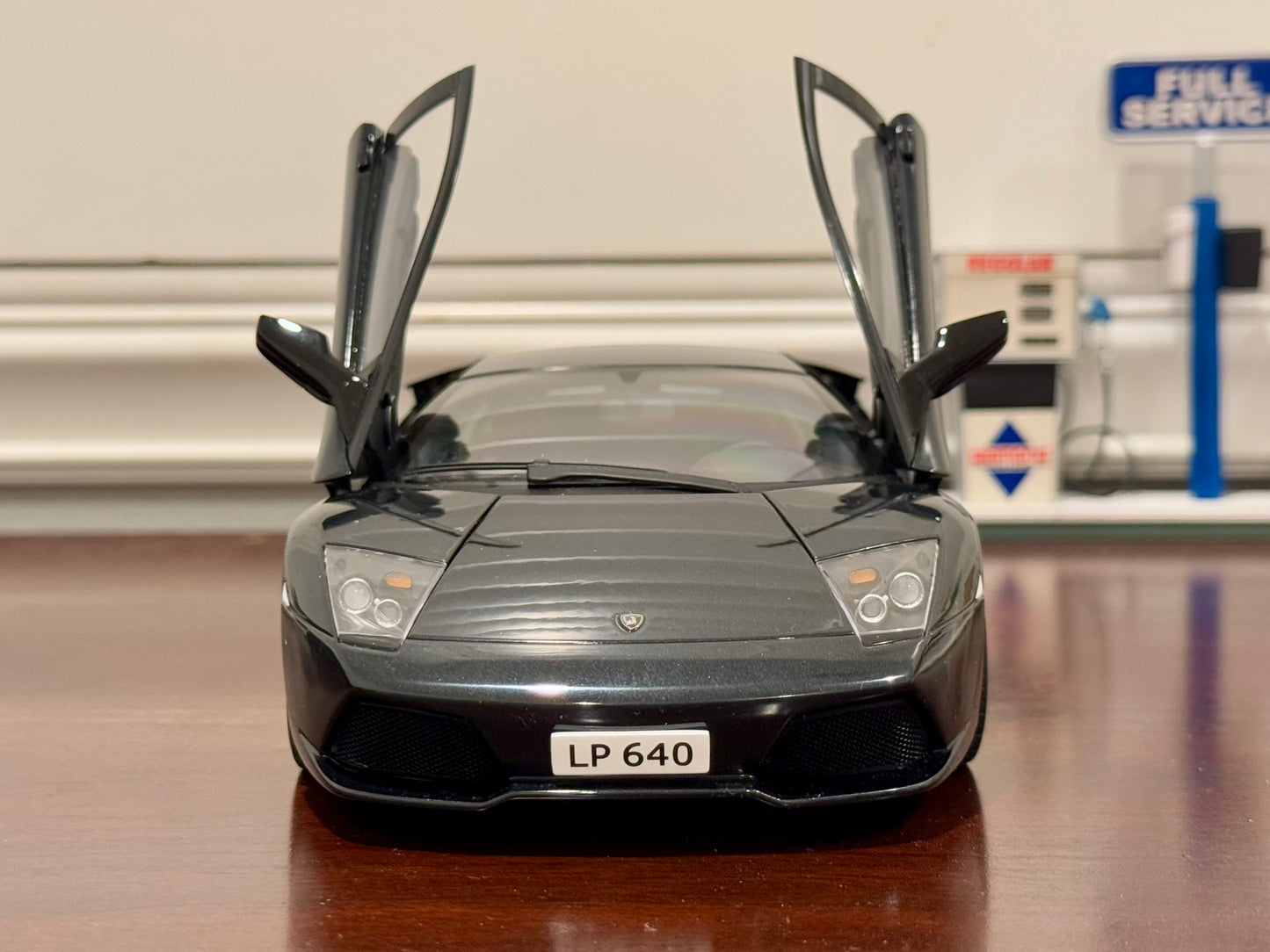 AUTOart 2006 Lamborghini Murcielago LP-640 Dark Gray/Black 1/18 Scale Diecast Model Car | In Box - Product Image