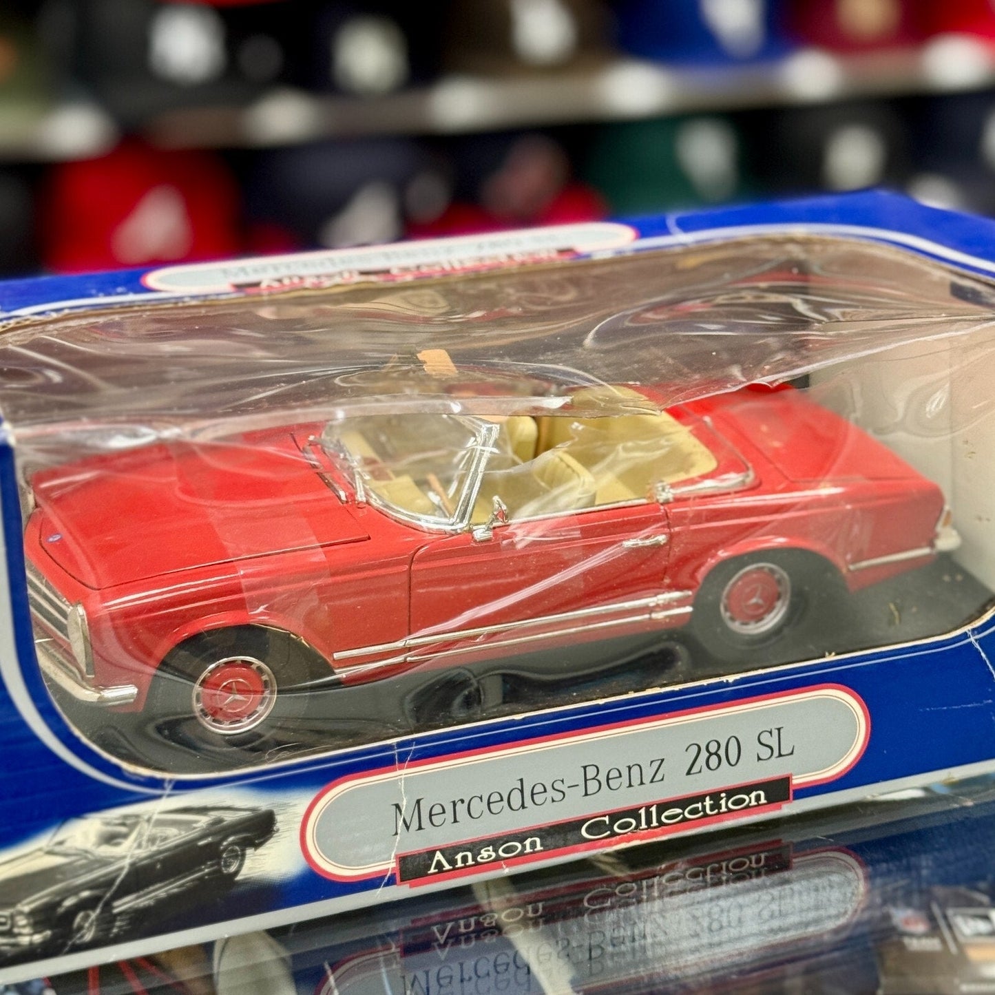 Anson Classics Mercedes Benz 280SL Red 1/18 Scale Diecast Model Car | New - Product Image