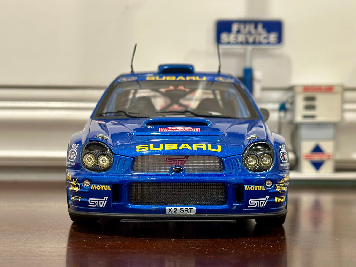 AUTOart 2001 Subaru WRX '#5 Burns Reid Rally Portugal' Blue 1/18 Scale Diecast Model Car - Product Image