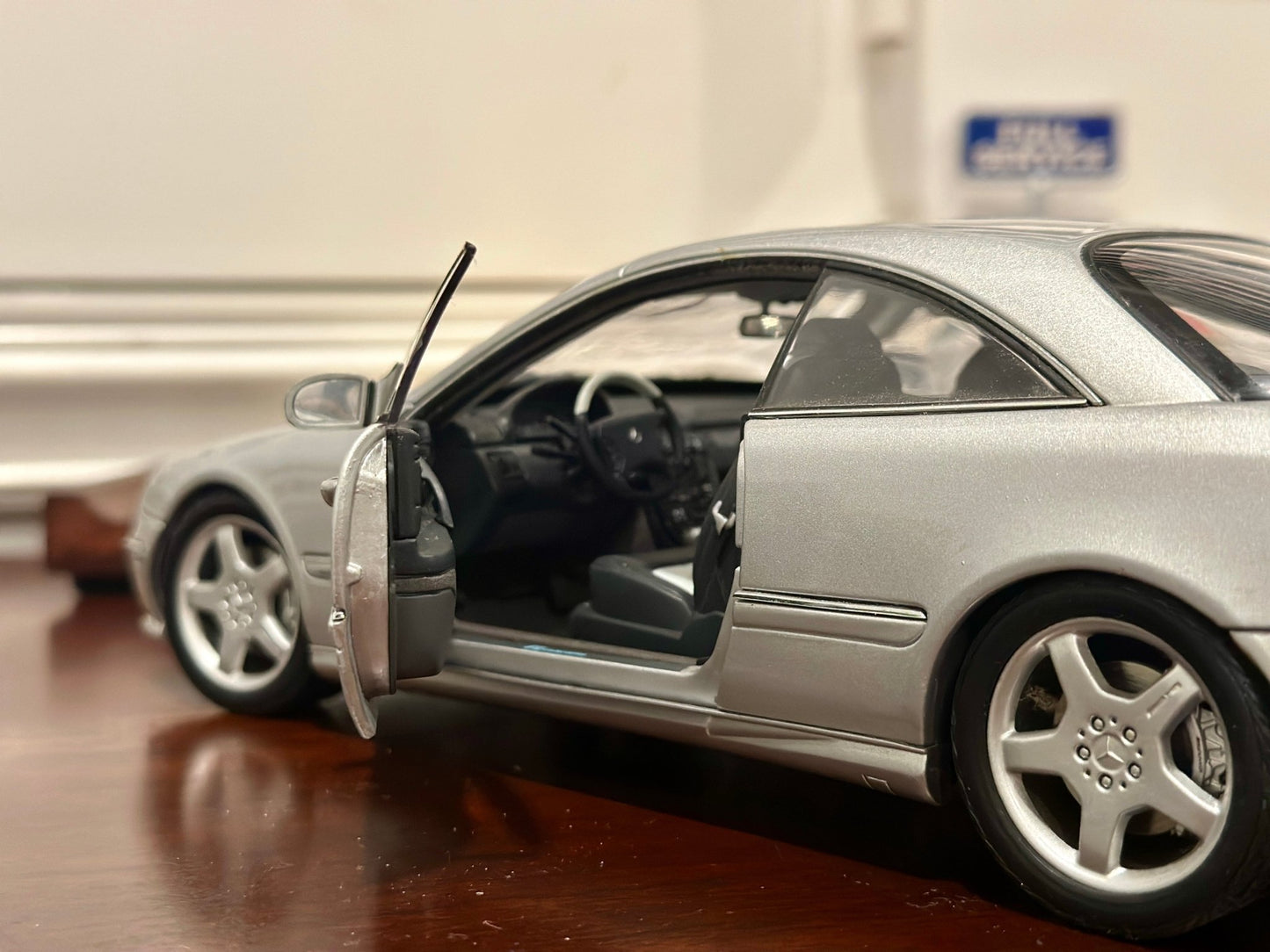 AUTOart 2002 Mercedes Benz CL55 AMG 'F1-Edition' Silver 1/18 Scale Diecast Model Car - Product Image