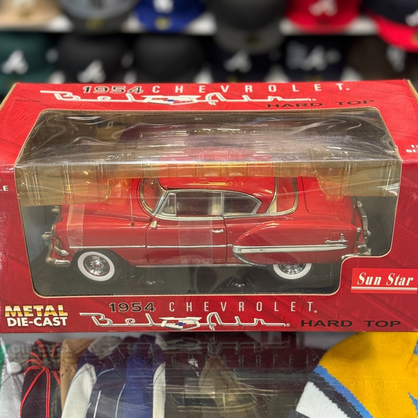 1/18 1954 Chevrolet Bel Air Hard Top Sun Star Diecast Red