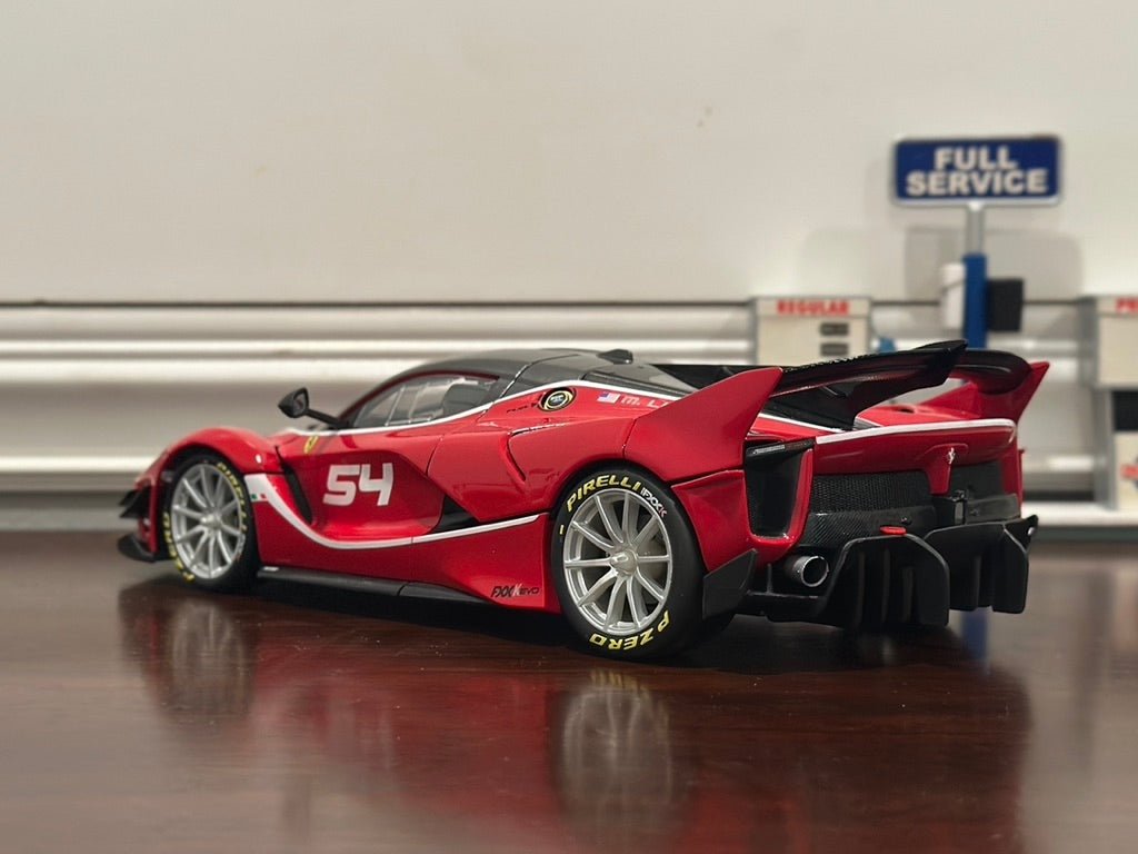 Bburago Signature Ferrari FXXK Evo '#54 Michael Luzich' 1/18 Scale Diecast Model Car | New - Product Image