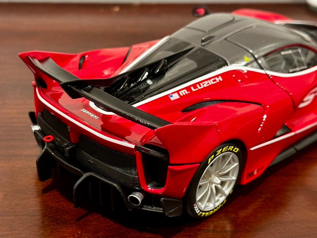 Bburago Signature Ferrari FXXK Evo '#54 Michael Luzich' 1/18 Scale Diecast Model Car | New - Product Image