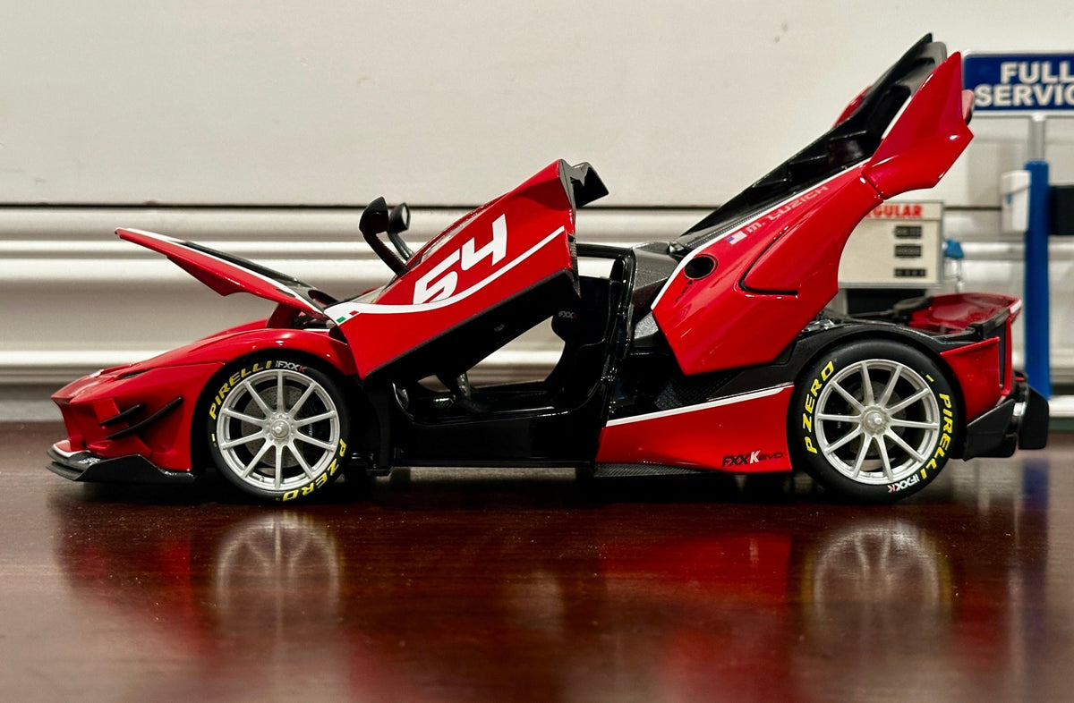 Bburago Signature Ferrari FXXK Evo '#54 Michael Luzich' 1/18 Scale Diecast Model Car | New - Product Image