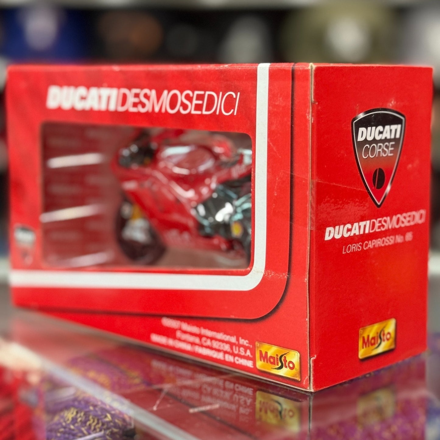 1/18 Ducati Corse Desmosedici 'Loris Capirossi #65' Maisto Racing Motorbike Rare