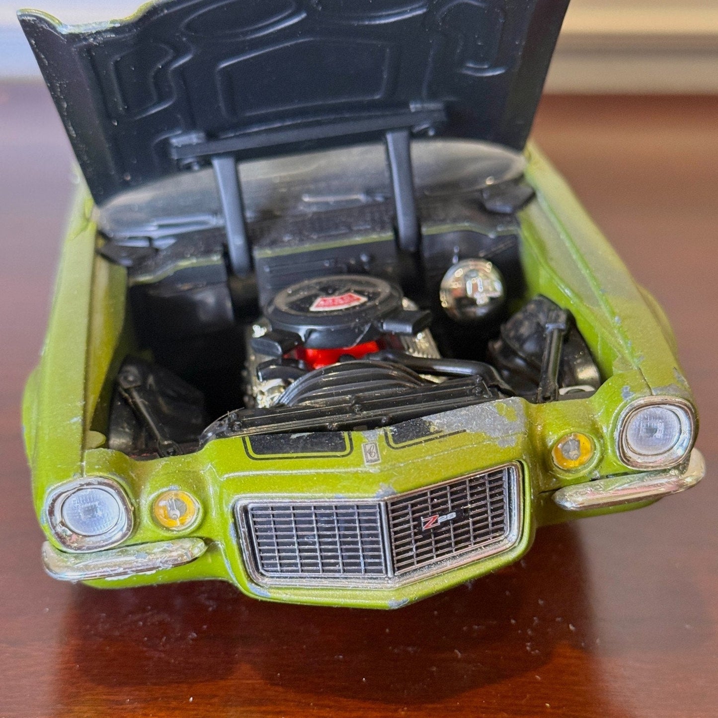 ERTL 1970 Chevrolet Camaro Z28 Green w/ Black Stripes 1/18 Scale Diecast Model Car | Parts Car - Product Image