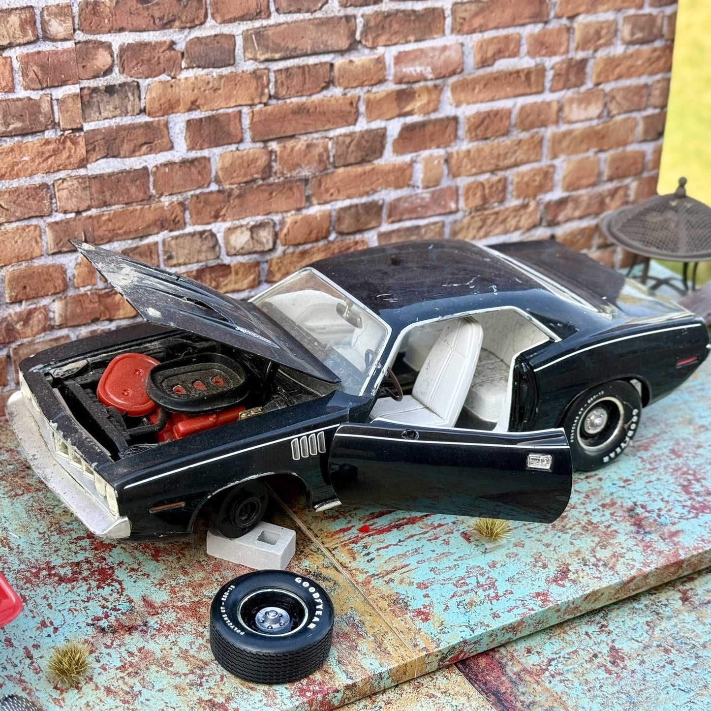 1971 Plymouth Cuda 340 | ERTL 1/18 | Diorama Parts Model Car