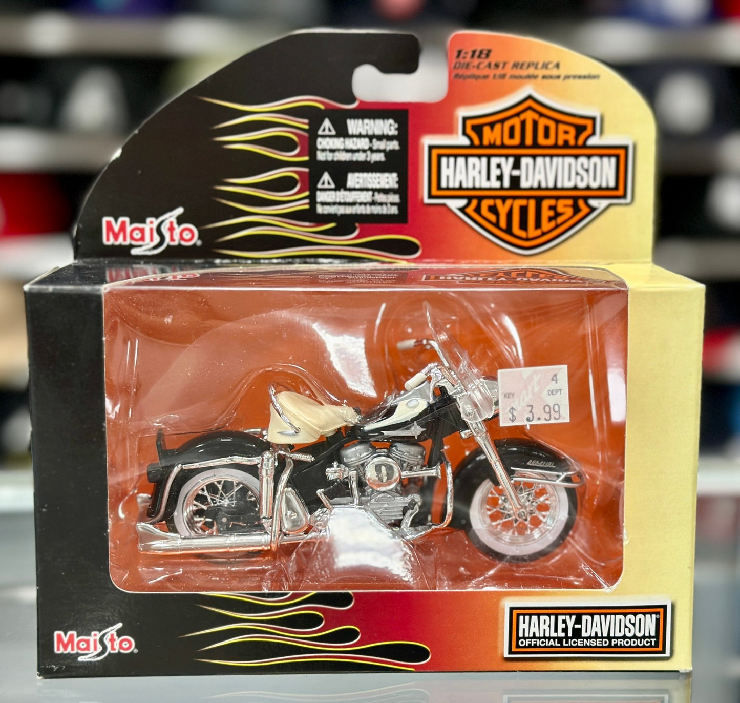 Harley Davidson Motorcycle Motorbike Maisto Two Wheeler 1/18 Scale Diecast | New - Product Image