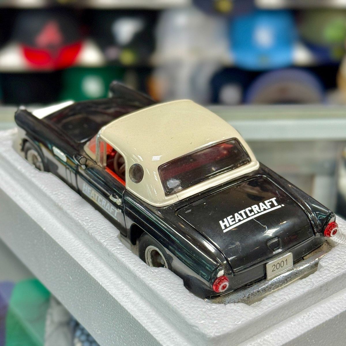 Heatcraft 1956 Ford Thunderbird Crown Premiums Coin Bank Black 1/24 Scale Diecast Model Car - Product Image