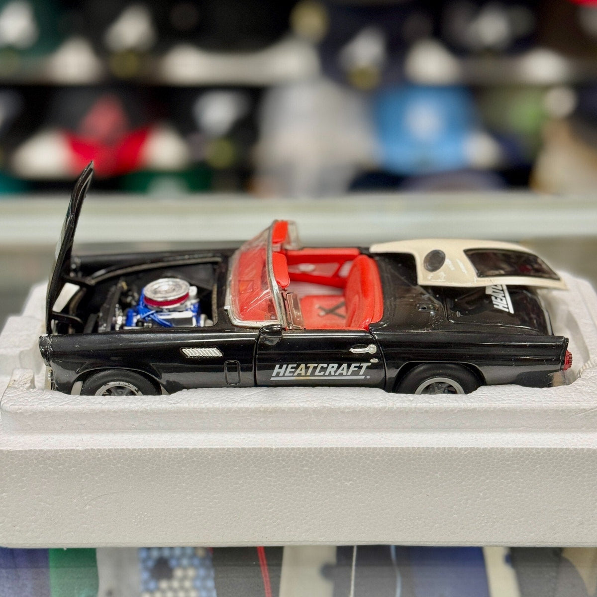 Heatcraft 1956 Ford Thunderbird Crown Premiums Coin Bank Black 1/24 Scale Diecast Model Car - Product Image