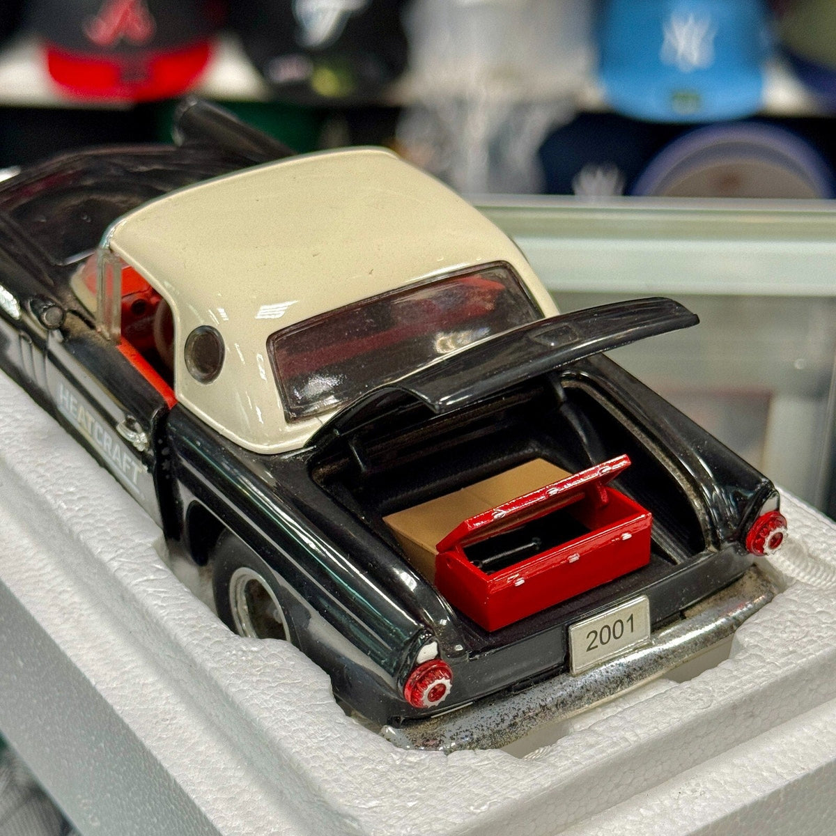 Heatcraft 1956 Ford Thunderbird Crown Premiums Coin Bank Black 1/24 Scale Diecast Model Car - Product Image