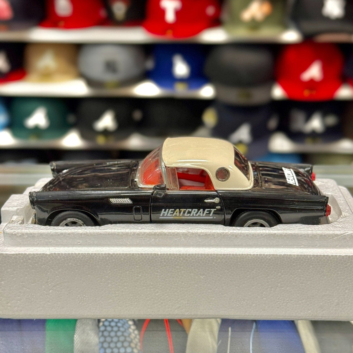 Heatcraft 1956 Ford Thunderbird Crown Premiums Coin Bank Black 1/24 Scale Diecast Model Car - Product Image