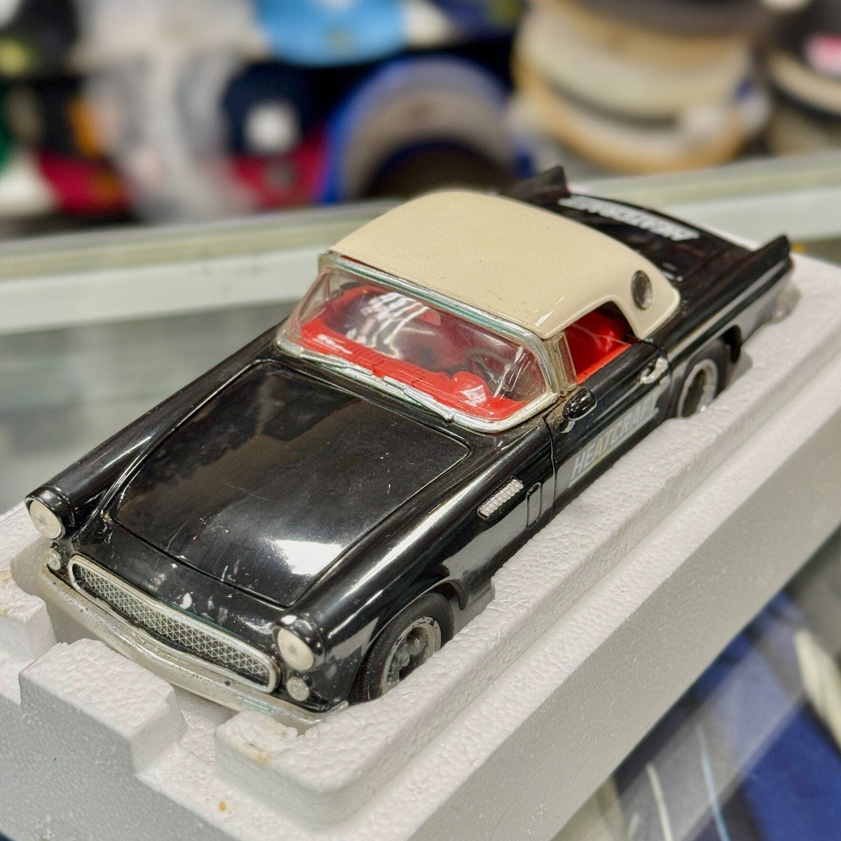 Heatcraft 1956 Ford Thunderbird Crown Premiums Coin Bank Black 1/24 Scale Diecast Model Car - Product Image