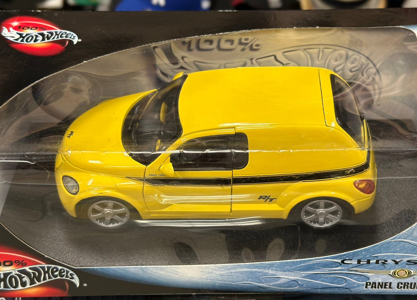 Hot Wheels Chrysler PT Cruiser Yellow 1/18 Scale Diecast Model Car - Product Image