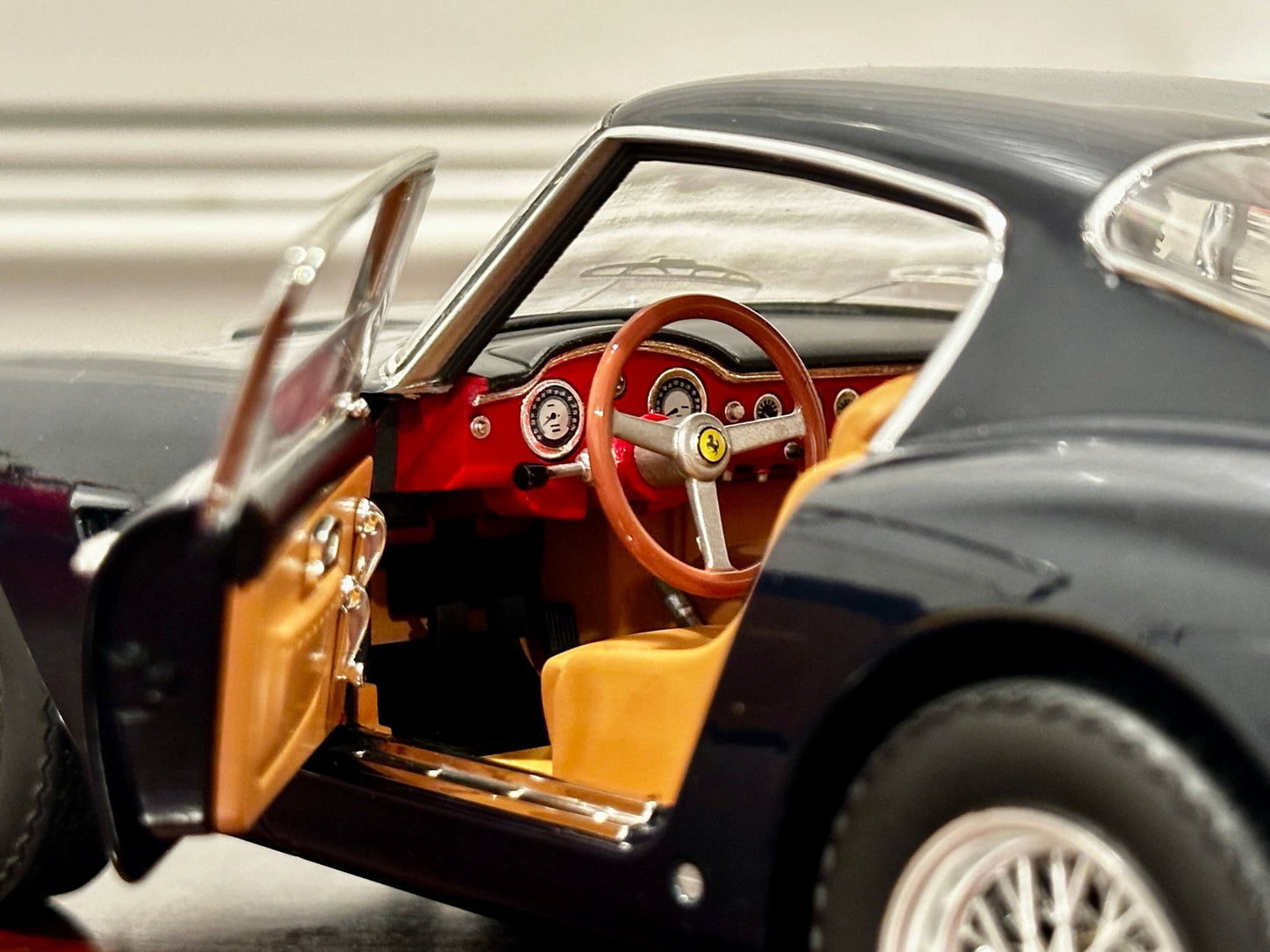 Hot Wheels Elite Ferrari 250 SWB Midnight Blue 1/18 Scale Diecast Model Car | Limited Edition - Product Image