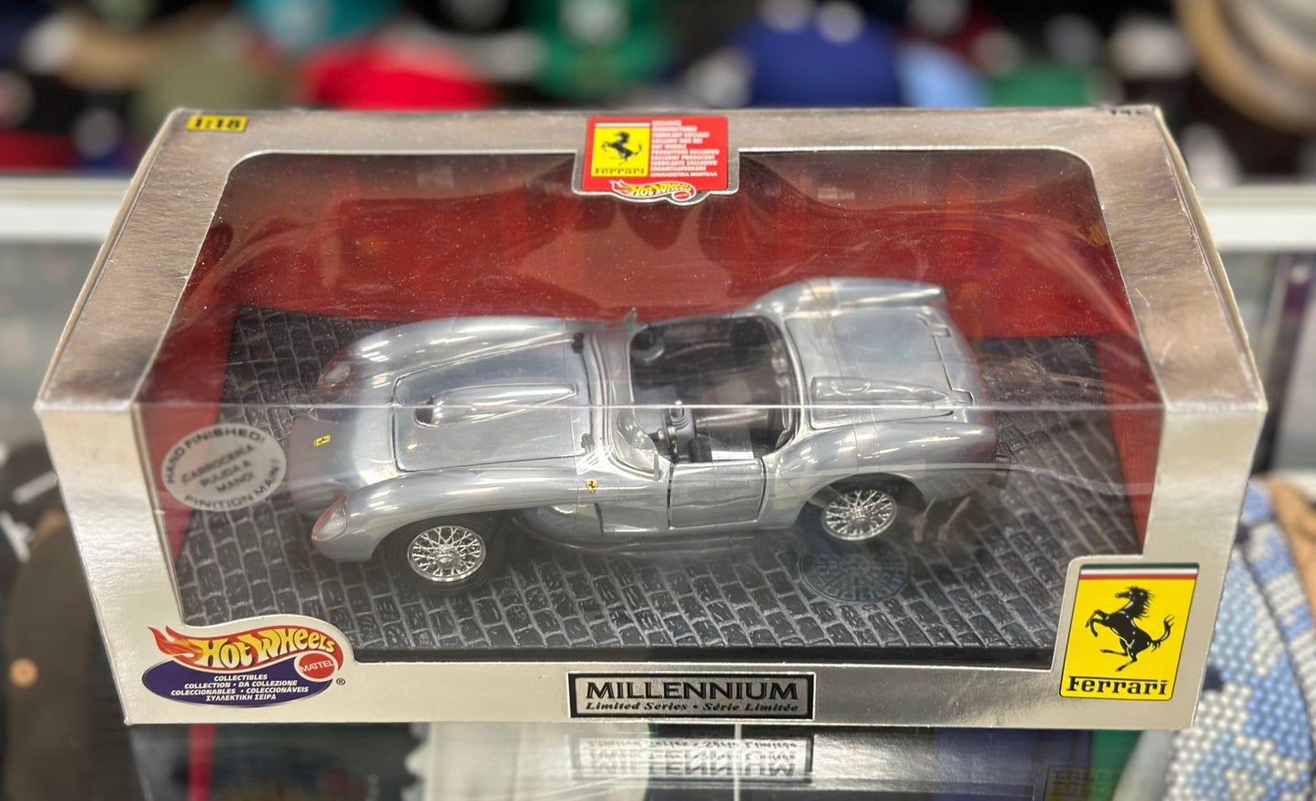 Hot Wheels Ferrari 250 TR Testarossa 'Chrome Polish' 1/18 Scale Diecast Model Car | New - Product Image