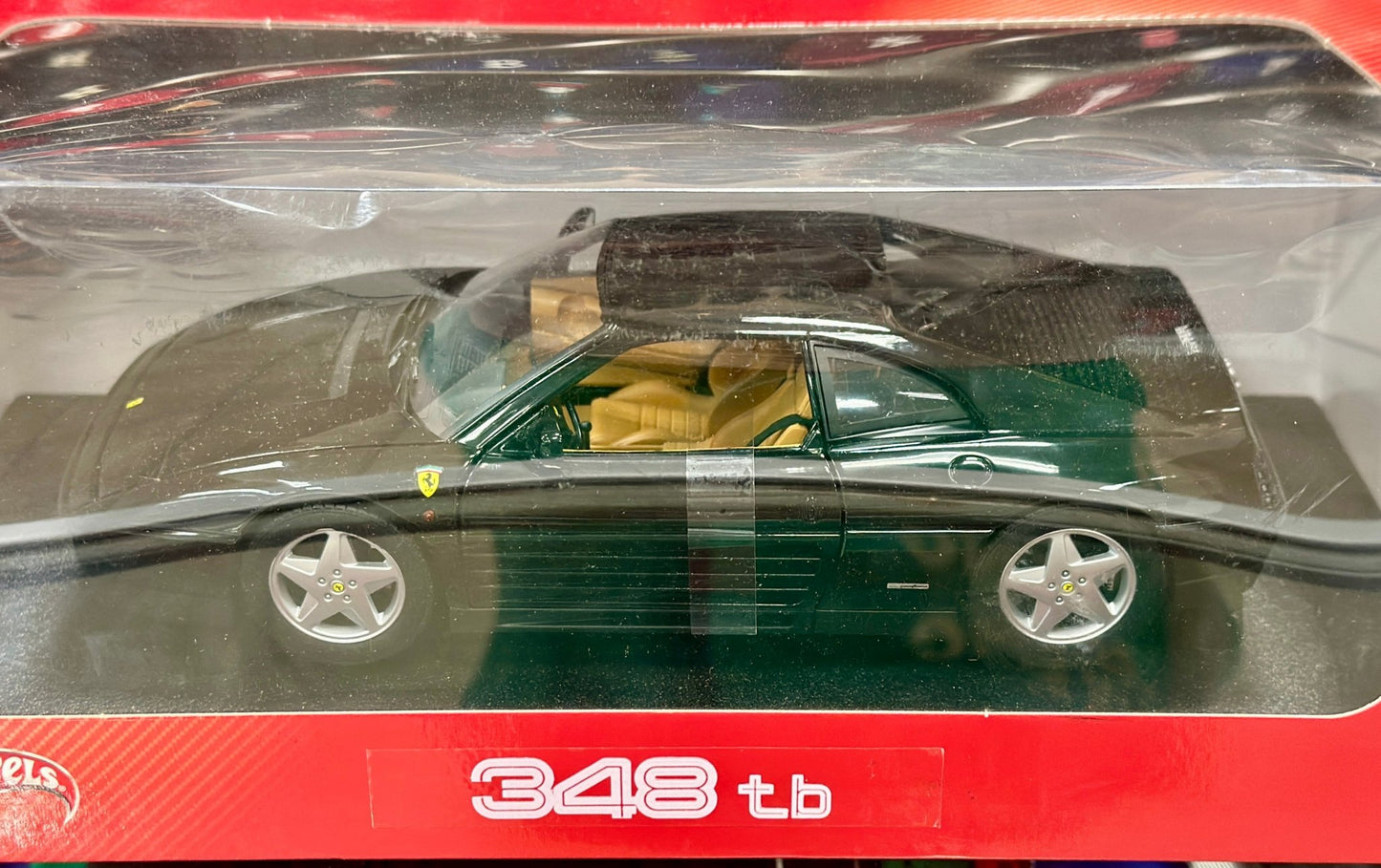 Hot Wheels Ferrari 348 TB Black 1/18 Scale Diecast Model Car | New - Product Image