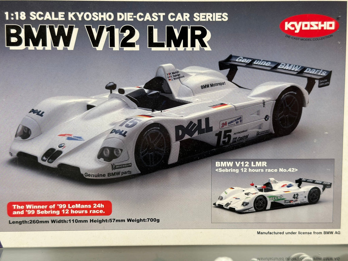 Kyosho BMW V12 LMR 'Winner of 1999 Le Mans' 1/18 Scale Diecast Model Car | New - Product Image