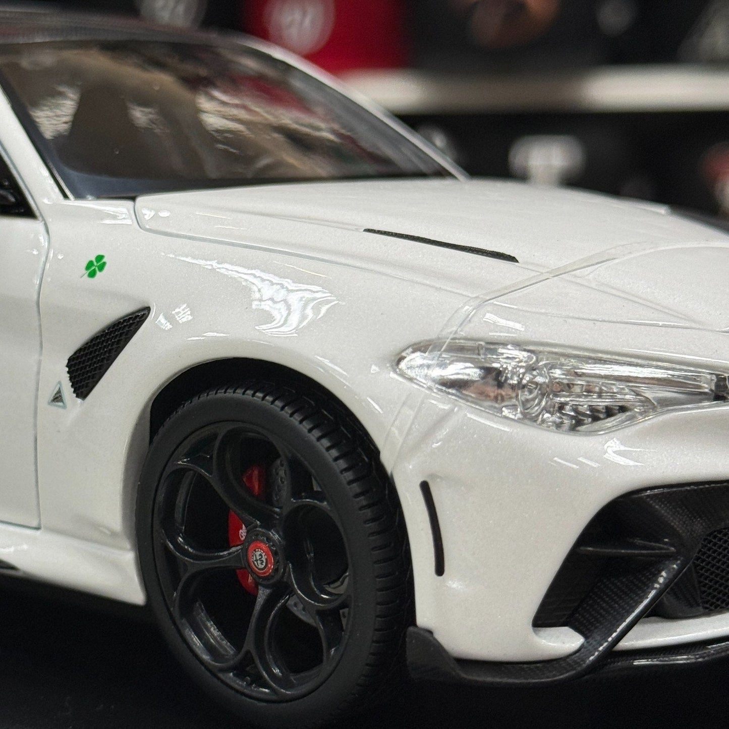 Maisto Alfa Romeo Giulia GTR White 1/18 Scale Diecast Model | New - Product Image