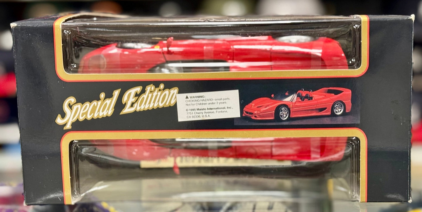 Maisto Ferrari F50 'Open Top' Red 1/18 Scale Diecast Model Car | New - Product Image