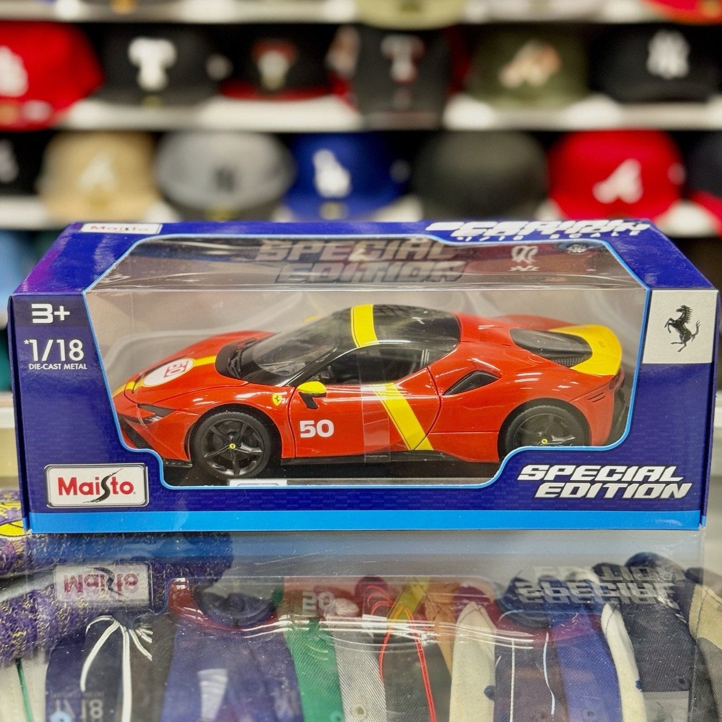 Maisto Ferrari SF90 Stradale 'Assetto Fiorano' Red 1/18 Scale Diecast Model Car | New - Product Image