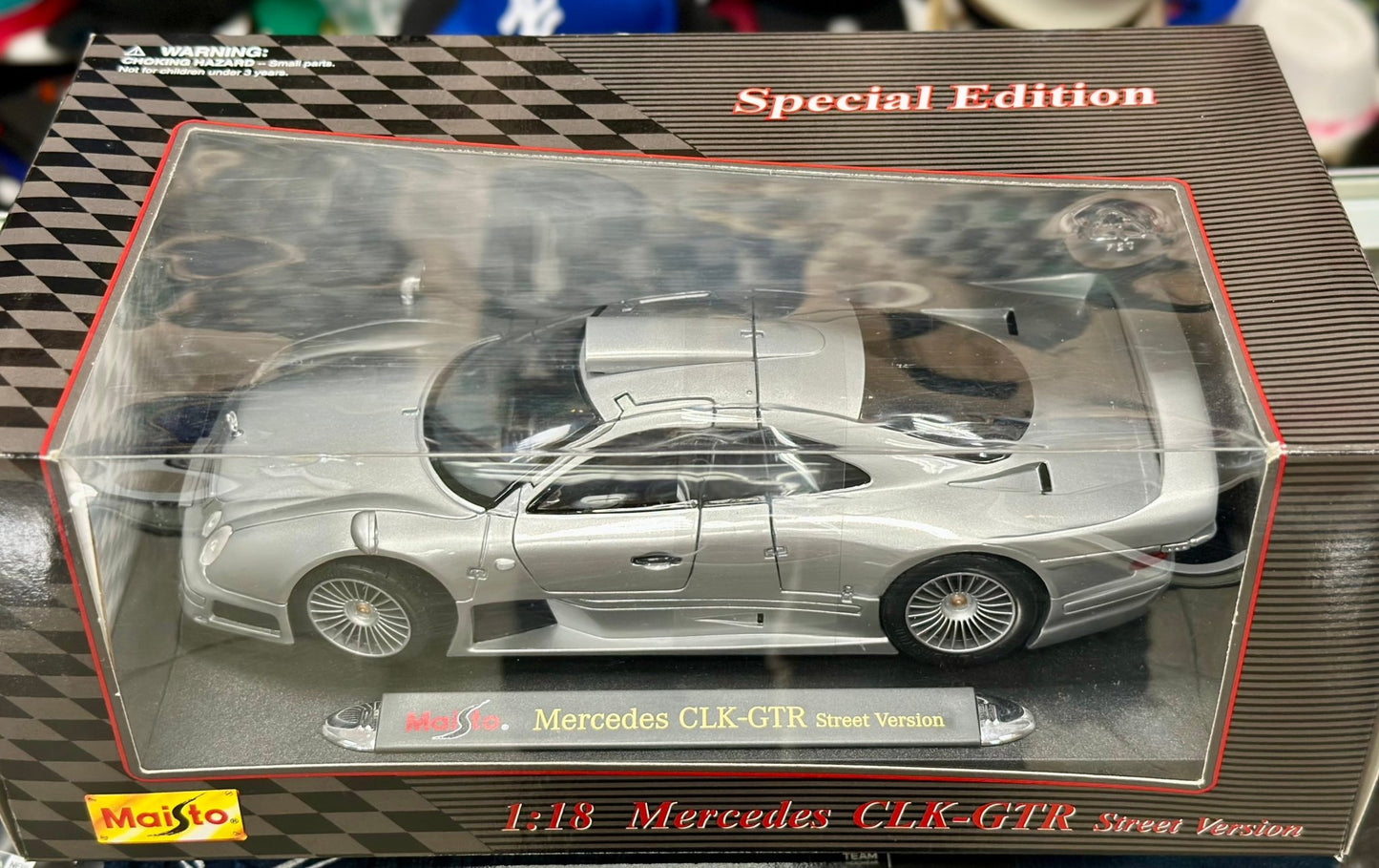 Maisto Mercedes Benz CLK GTR 'Street Version' 1/18 Scale Diecast Model Car | New - Product Image