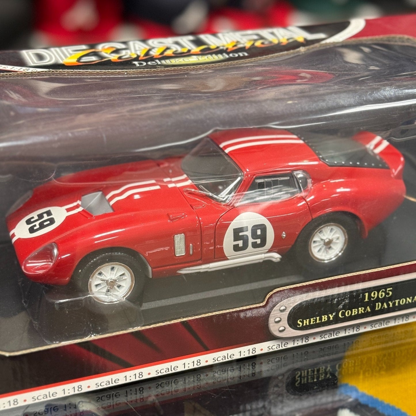 Road Signature 1965 Shelby Cobra Daytona Coupe Red 1/18 Scale Diecast Model Car - Product Image