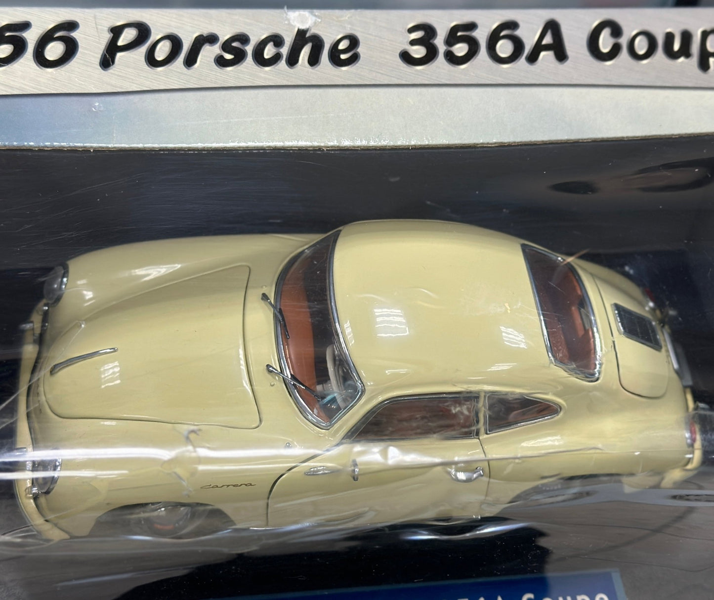 Sun Star Porsche 356A Coupe Creme 1/18 Scale Diecast Model Car | New - Product Image