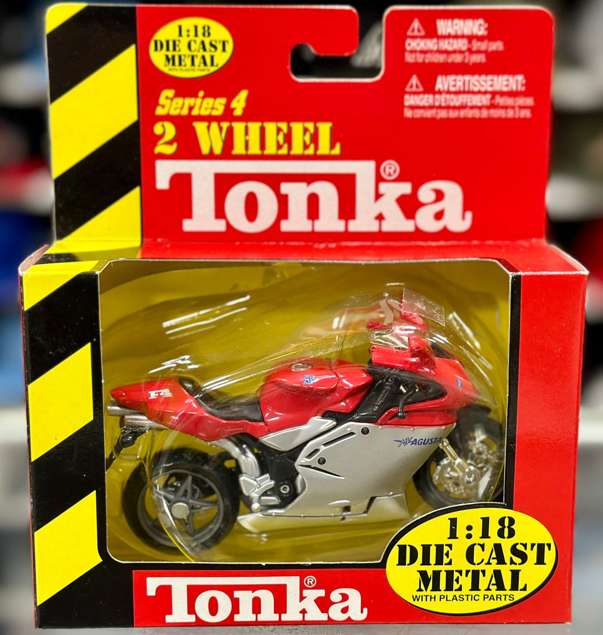 Tonka MV Agusta F4 Red/Silver Series 4 1/18 Scale Diecast Model Motorcycle - Product Image