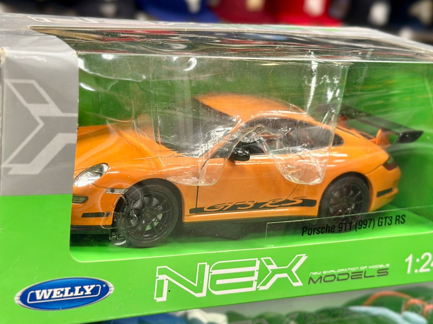 WELLY Porsche 997 GT3 RS Orange 1/24 Scale Diecast Model Car - Product Image
