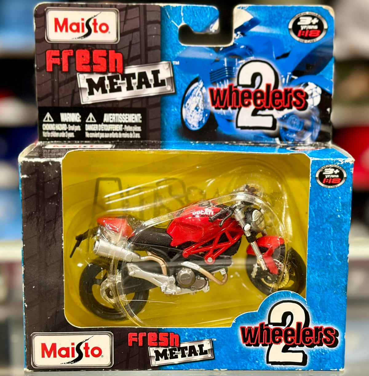 Maisto Ducati Monster Red 1/18 Scale Diecast Model Motorcycle | New - Product Image