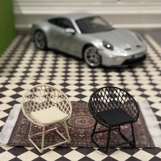 1/18 Scale Lattice Chair Prop Diorama Figurine - Product Image