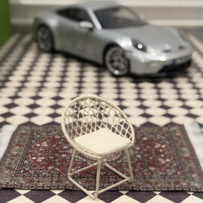 1/18 Scale Lattice Chair Prop Diorama Figurine - Product Image