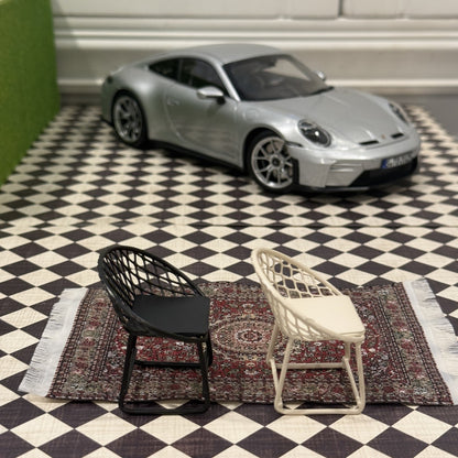 1/18 Scale Lattice Chair Prop Diorama Figurine - Product Image